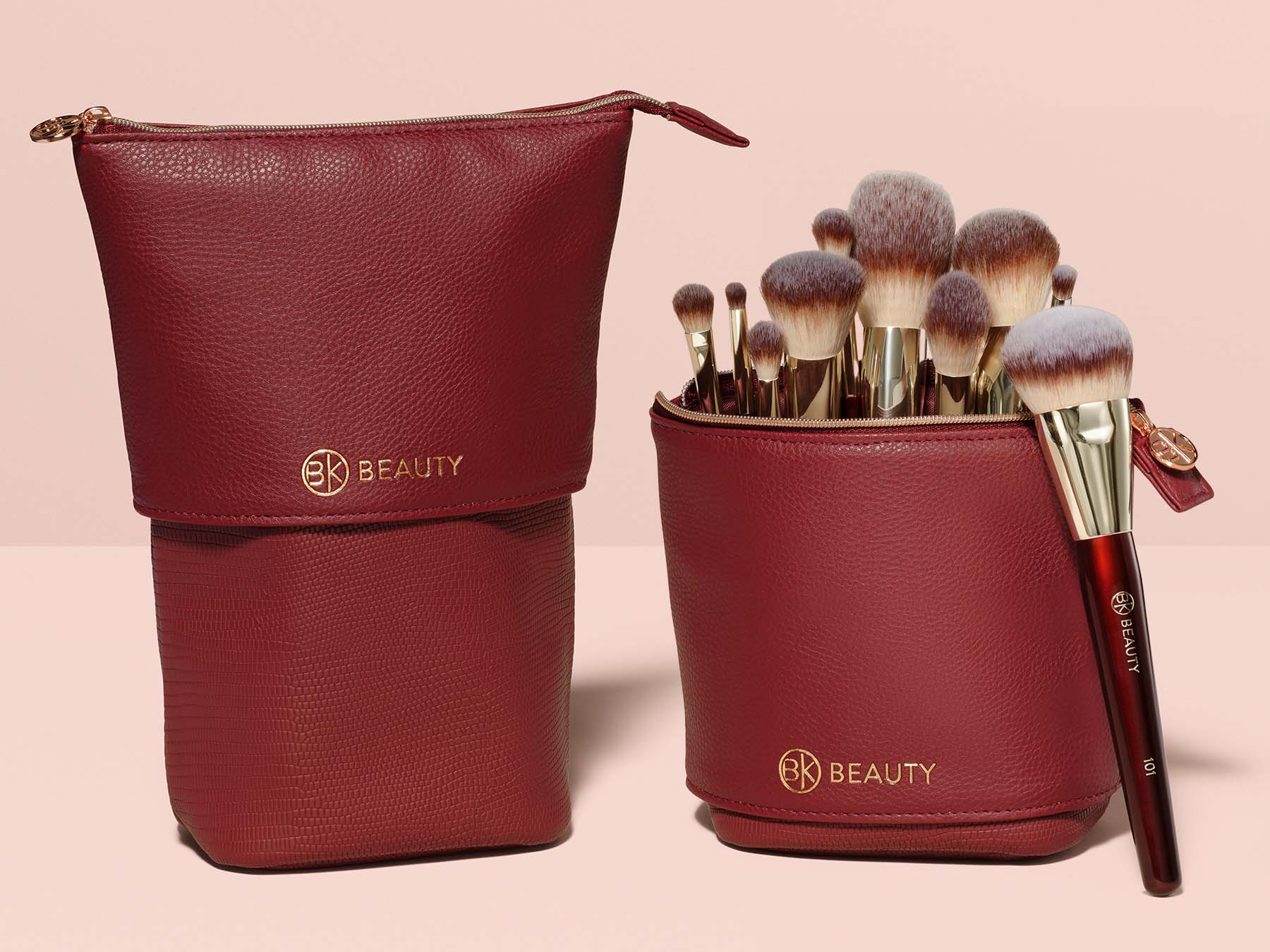 Standup Brush Holder & Travel Makeup Bag